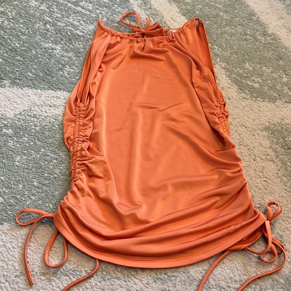 R jean blouse Drawstring TankTop